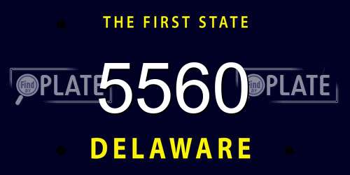 5560 Delaware License Plate