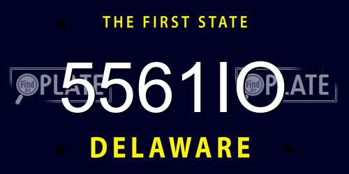 5561IO Delaware License Plate