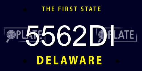 5562DI Delaware License Plate