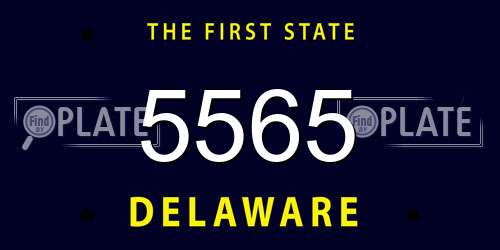 5565 Delaware License Plate