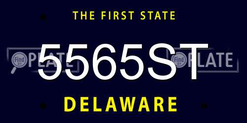 5565ST Delaware License Plate