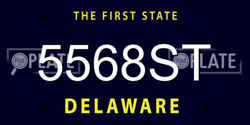 5568ST Delaware License Plate