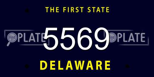 5569 Delaware License Plate