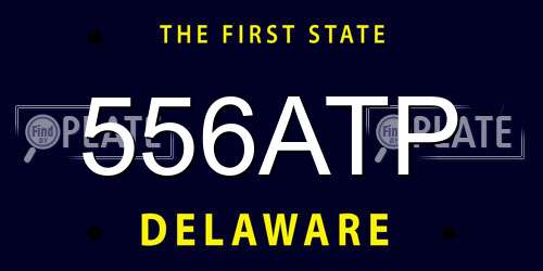 556ATP Delaware License Plate