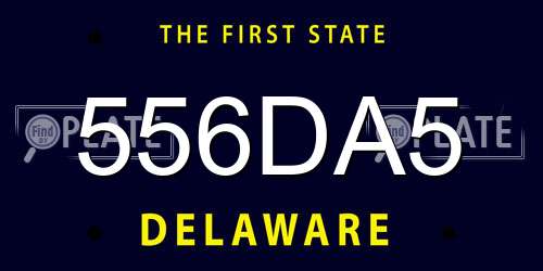 556DA5 Delaware License Plate
