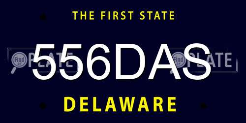 556DAS Delaware License Plate