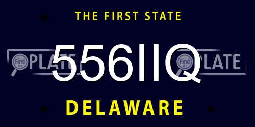 556IIQ Delaware License Plate