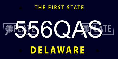 556QAS Delaware License Plate
