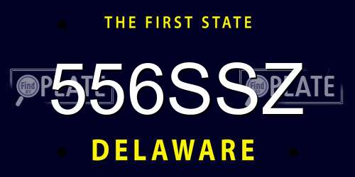 556SSZ Delaware License Plate