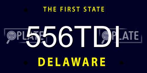 556TDI Delaware License Plate
