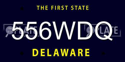 556WDQ Delaware License Plate