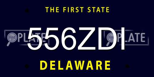 556ZDI Delaware License Plate