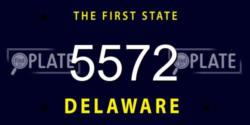 5572 Delaware License Plate