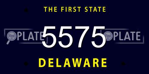 5575 Delaware License Plate