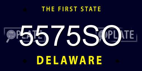 5575SO Delaware License Plate