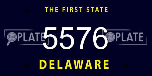 5576 Delaware License Plate
