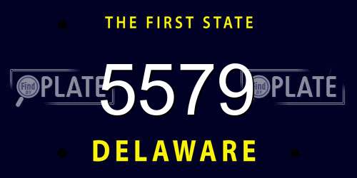 5579 Delaware License Plate