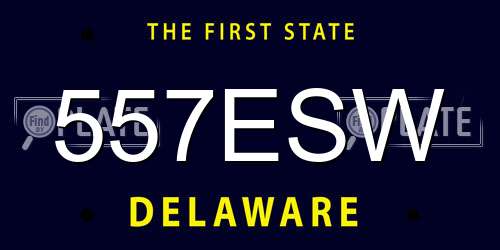 557ESW Delaware License Plate