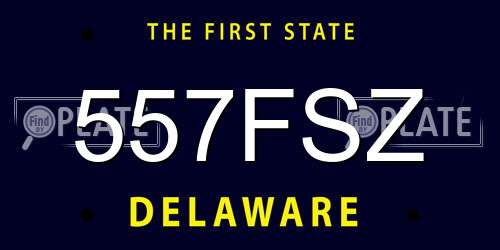 557FSZ Delaware License Plate