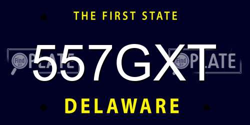 557GXT Delaware License Plate