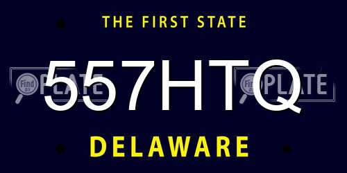 557HTQ Delaware License Plate