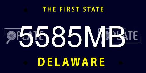 5585MB Delaware License Plate