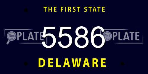 5586 Delaware License Plate