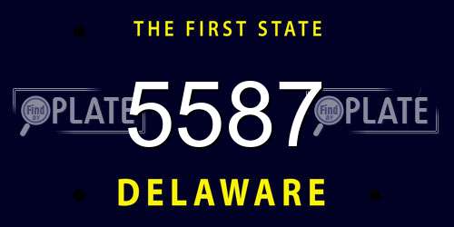 5587 Delaware License Plate