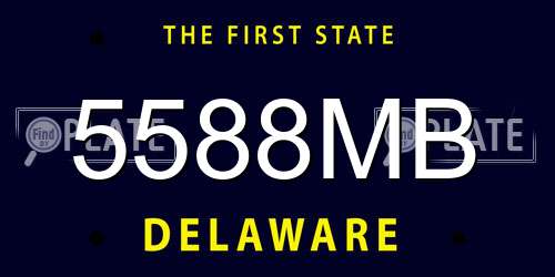 5588MB Delaware License Plate