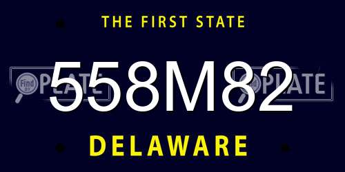 558M82 Delaware License Plate