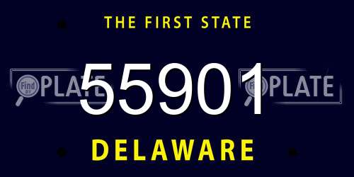 55901 Delaware License Plate