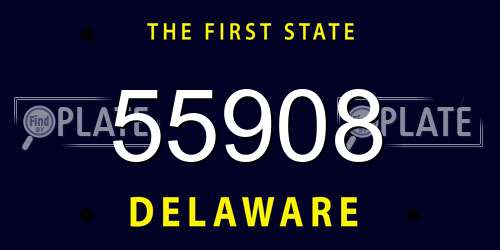 55908 Delaware License Plate