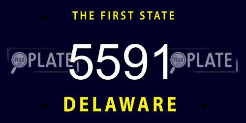 5591 Delaware License Plate