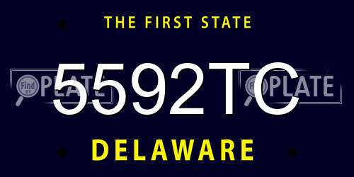 5592TC Delaware License Plate