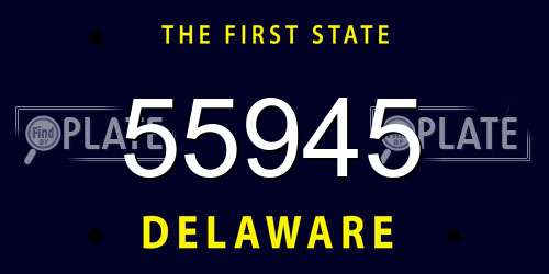 55945 Delaware License Plate