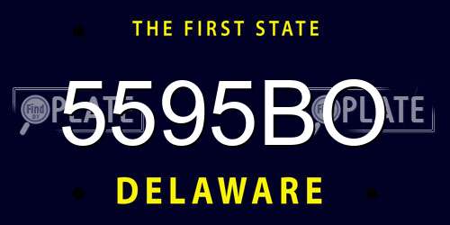 5595BO Delaware License Plate