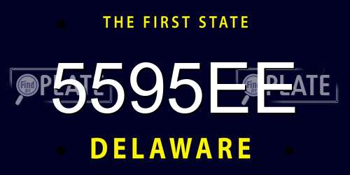 5595EE Delaware License Plate