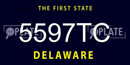 5597TC Delaware License Plate