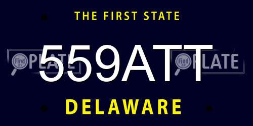 559ATT Delaware License Plate