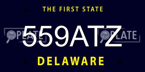 559ATZ Delaware License Plate