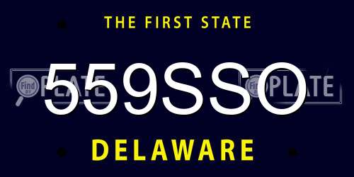 559SSO Delaware License Plate