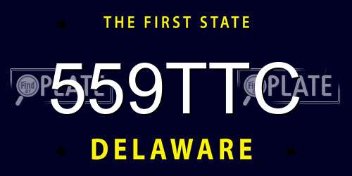 559TTC Delaware License Plate