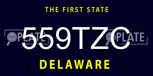559TZC Delaware License Plate