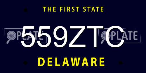 559ZTC Delaware License Plate