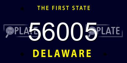 56005 Delaware License Plate