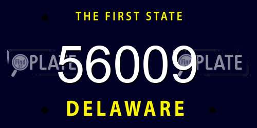 56009 Delaware License Plate