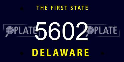 5602 Delaware License Plate