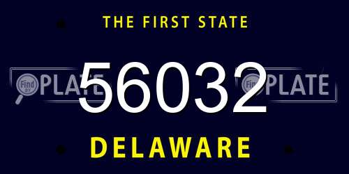 56032 Delaware License Plate
