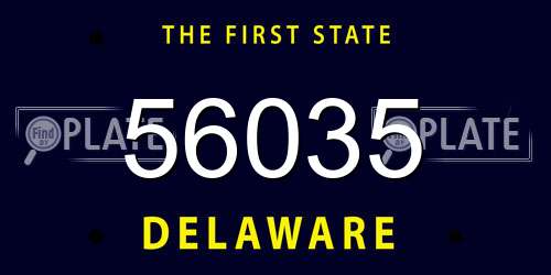 56035 Delaware License Plate