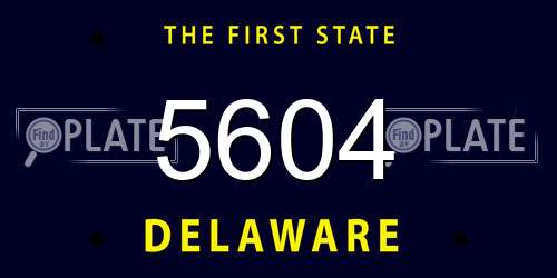 5604 Delaware License Plate